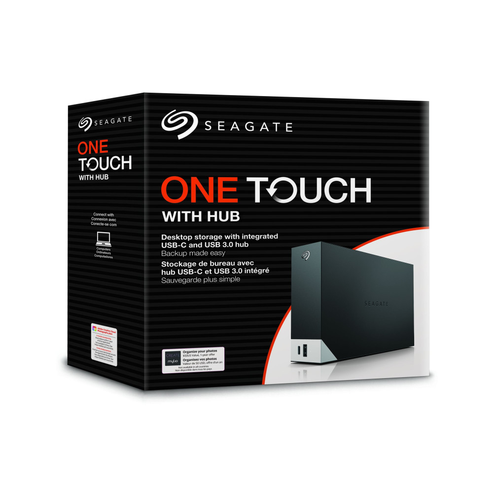 Produktbild för Seagate One Touch with hub STLC20000400 - hårddisk - 20 TB - USB 3.0