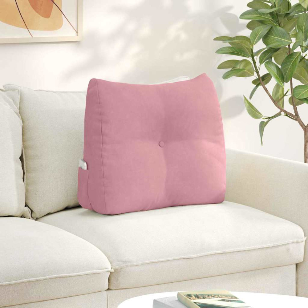Produktbild för Ryggkudde Rosa 60 x 24 x 50 cm Sammet