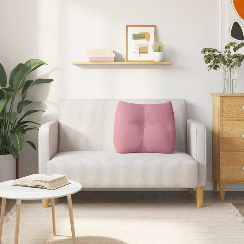 Produktbild för Ryggkudde Rosa 60 x 24 x 50 cm Sammet