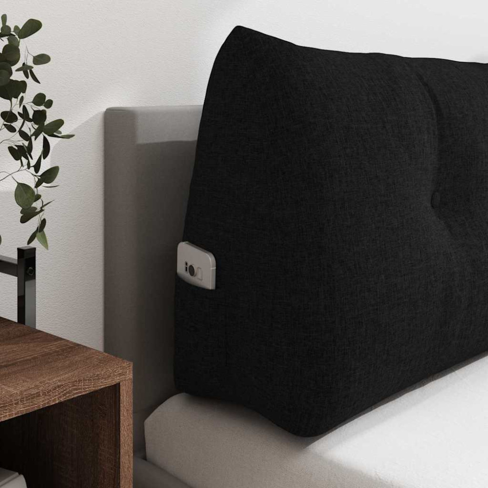 Produktbild för Ryggkudde Svart 100 x 24 x 50 cm tyg