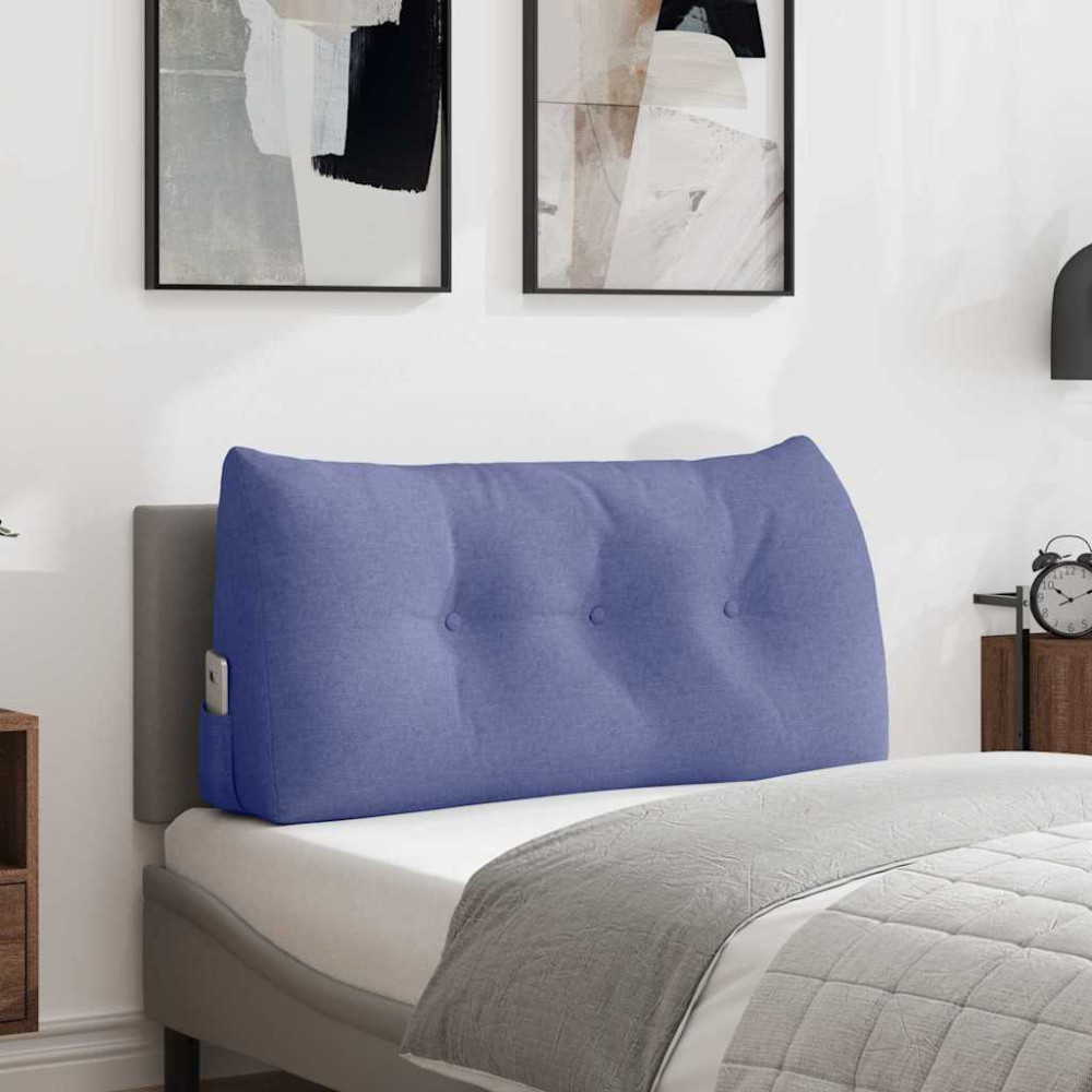 Produktbild för Ryggkudde Jeansblå 100 x 24 x 50 cm tyg