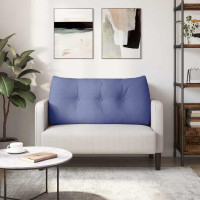 Produktbild för Ryggkudde Jeansblå 100 x 24 x 50 cm tyg