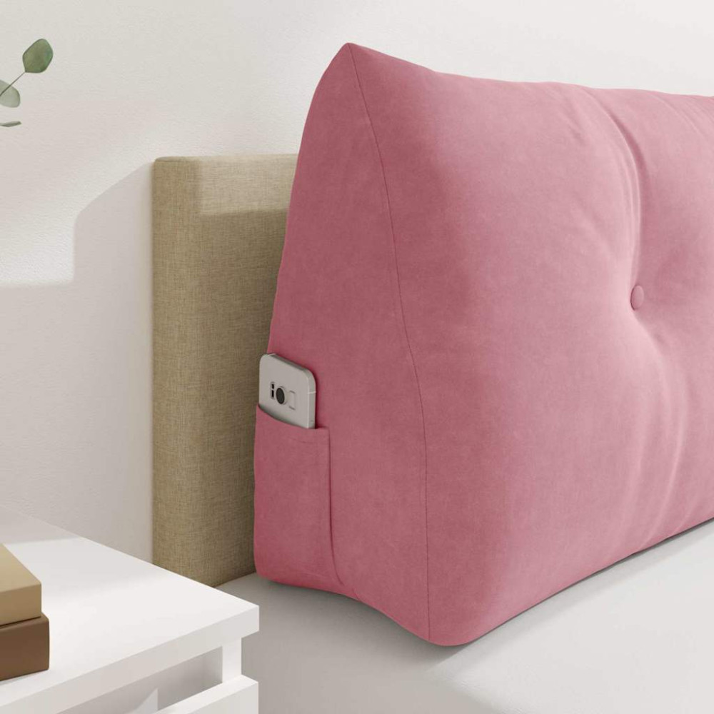 Produktbild för Ryggkudde Rosa 100 x 24 x 50 cm Sammet