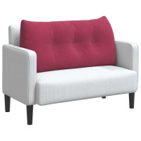 Produktbild för Ryggkudde Vinröd 100 x 24 x 50 cm Sammet
