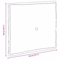 Produktbild för Ryggkudde Kräm 50 x 45 cm Kordread tyg