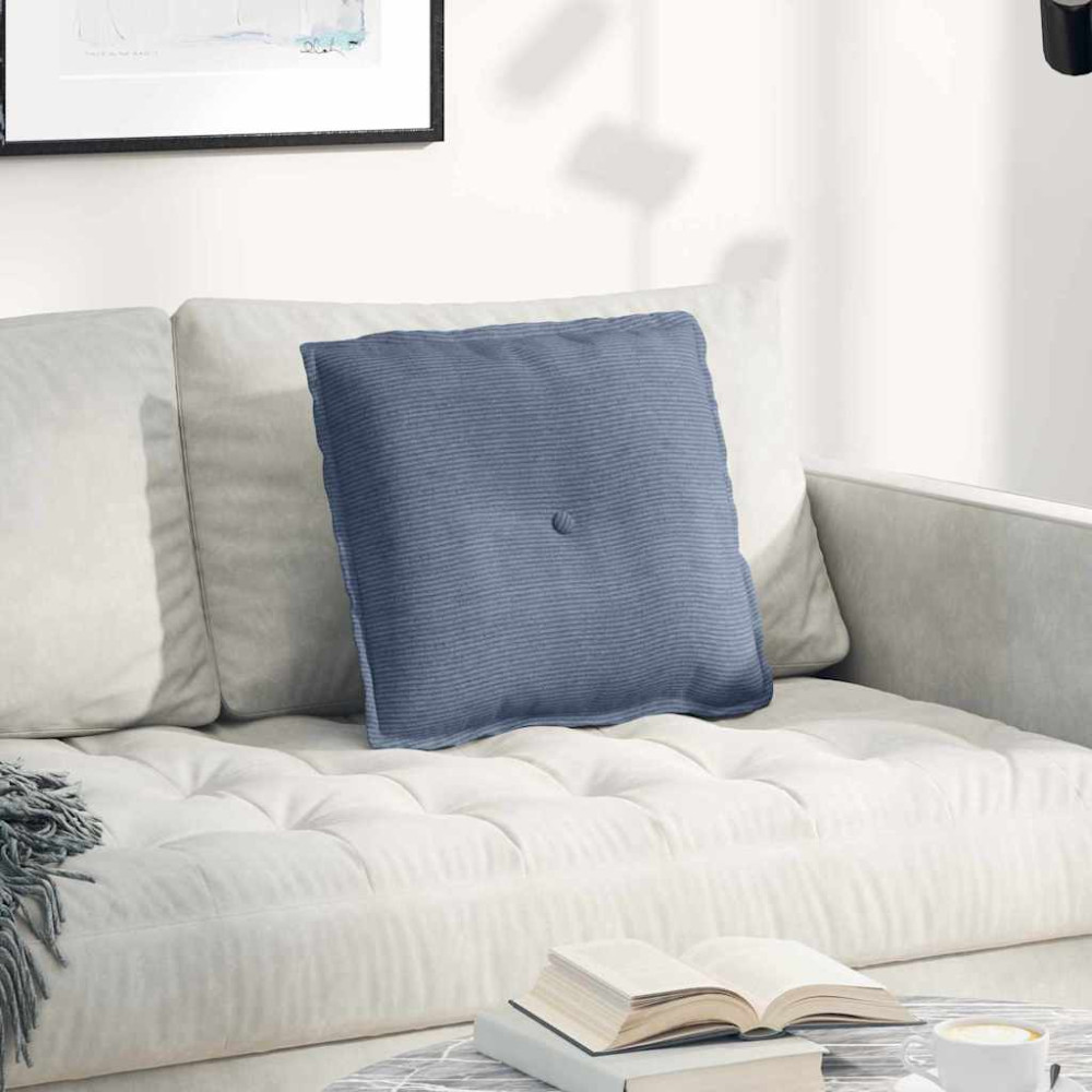 Produktbild för Ryggkudde Blå 50 x 45 cm Kordread tyg