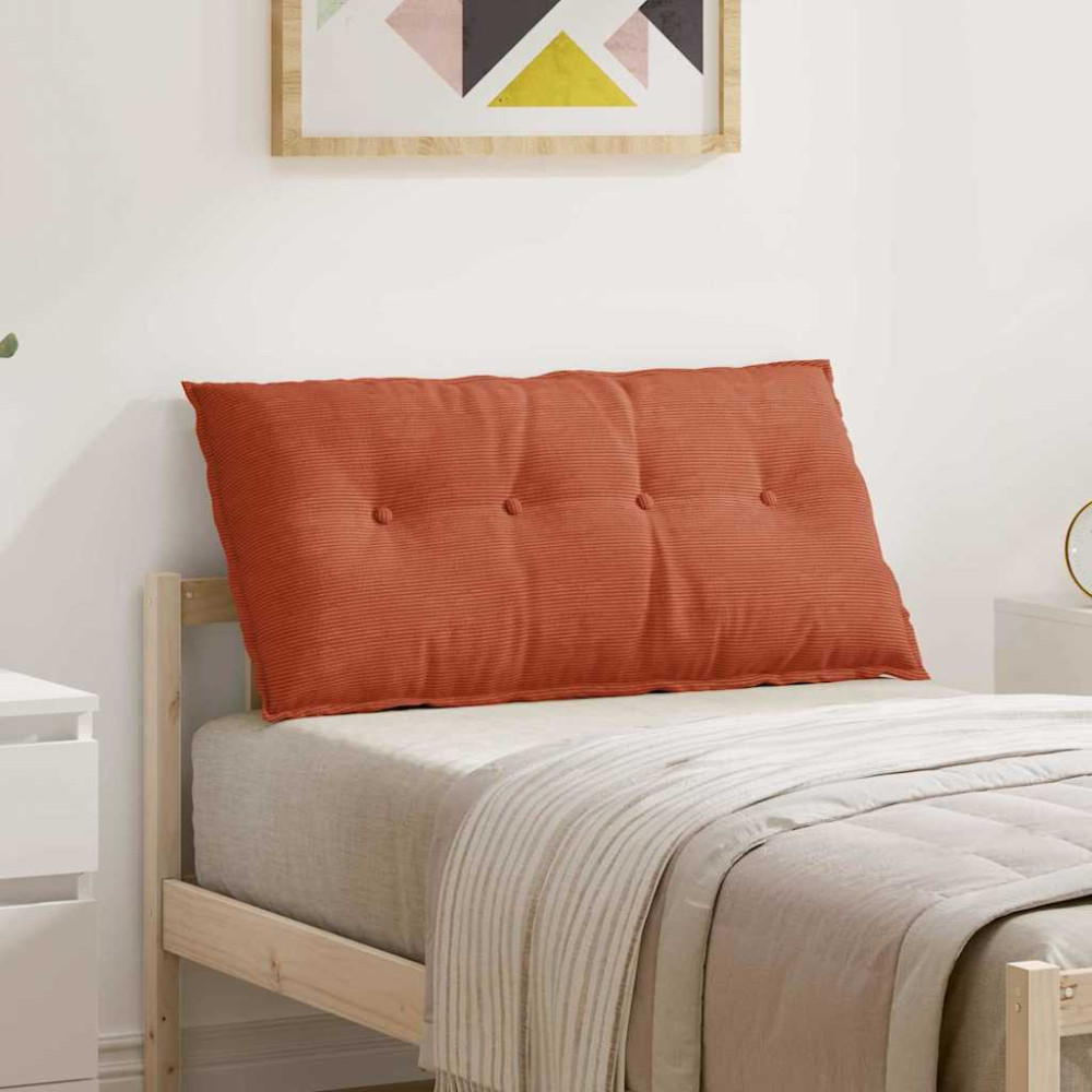 Produktbild för Ryggkudde Röd orange 100 x 50 cm Kordread tyg