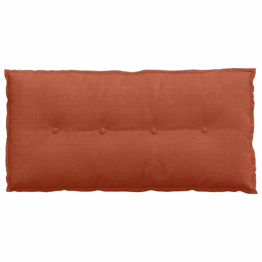 Produktbild för Ryggkudde Röd orange 100 x 50 cm Kordread tyg