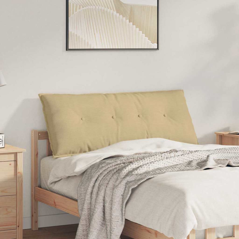 Produktbild för Ryggkudde Grågrön 120 x 50 cm Kordread tyg