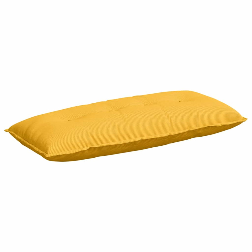 Produktbild för Ryggkudde Ljusgul 120 x 50 cm Kordread tyg