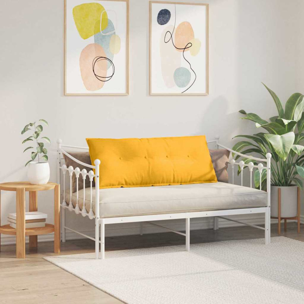 Produktbild för Ryggkudde Ljusgul 120 x 50 cm Kordread tyg