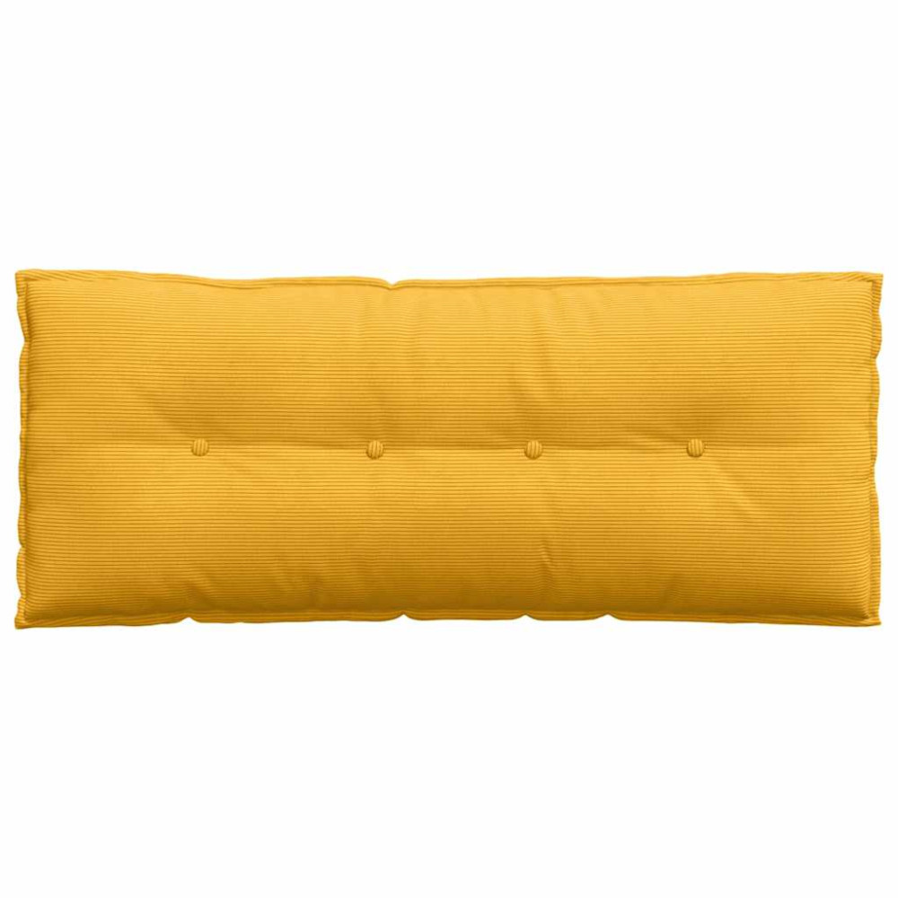 Produktbild för Ryggkudde Ljusgul 120 x 50 cm Kordread tyg