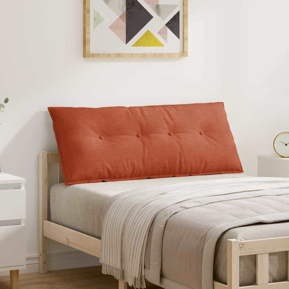 Produktbild för Ryggkudde Röd orange 120 x 50 cm Kordread tyg