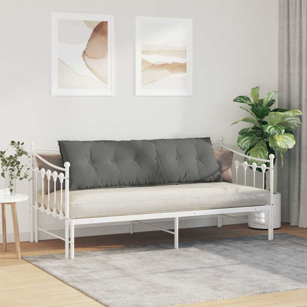 Produktbild för Ryggkudde Mörkgrå 160 x 50 cm Mikrofiber Tyg
