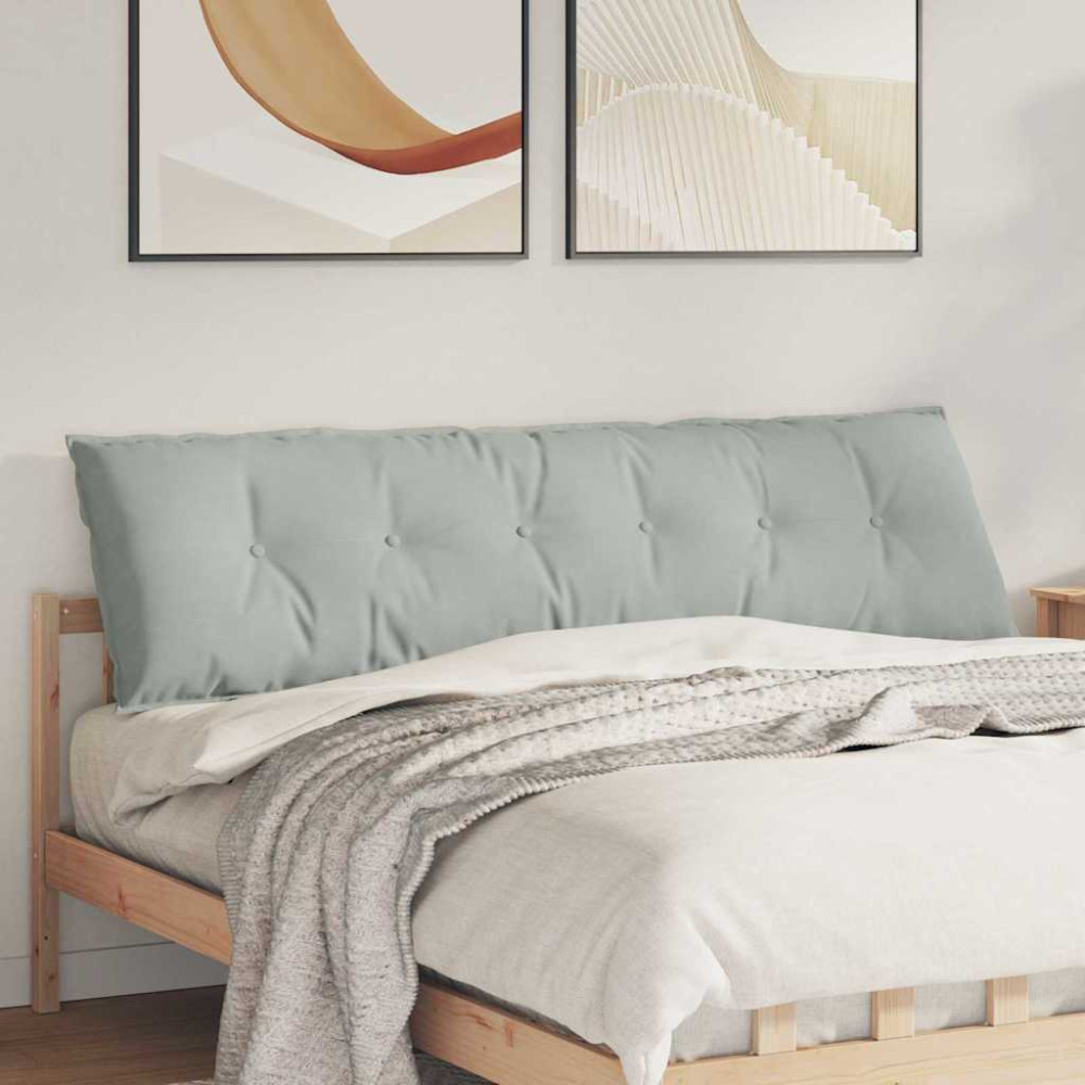 Produktbild för Ryggkudde Ljusgrå 180 x 50 cm Kordread tyg