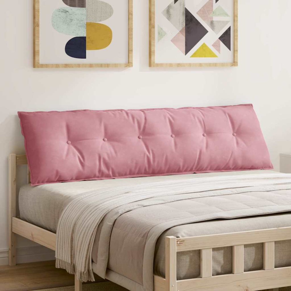 Produktbild för Ryggkudde Rosa 180 x 50 cm Kordread tyg