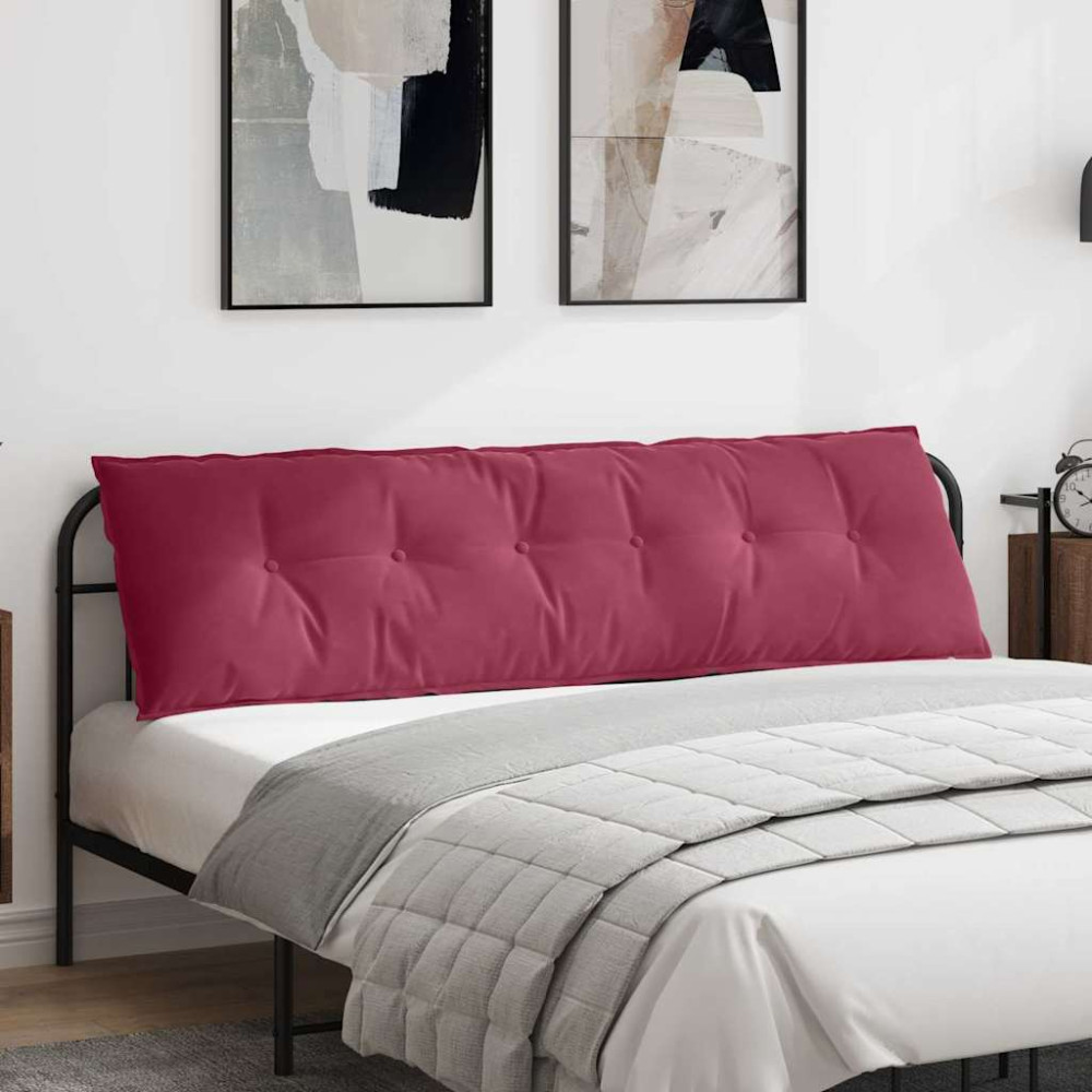 Produktbild för Ryggkudde Vinröd 180 x 50 cm Kordread tyg