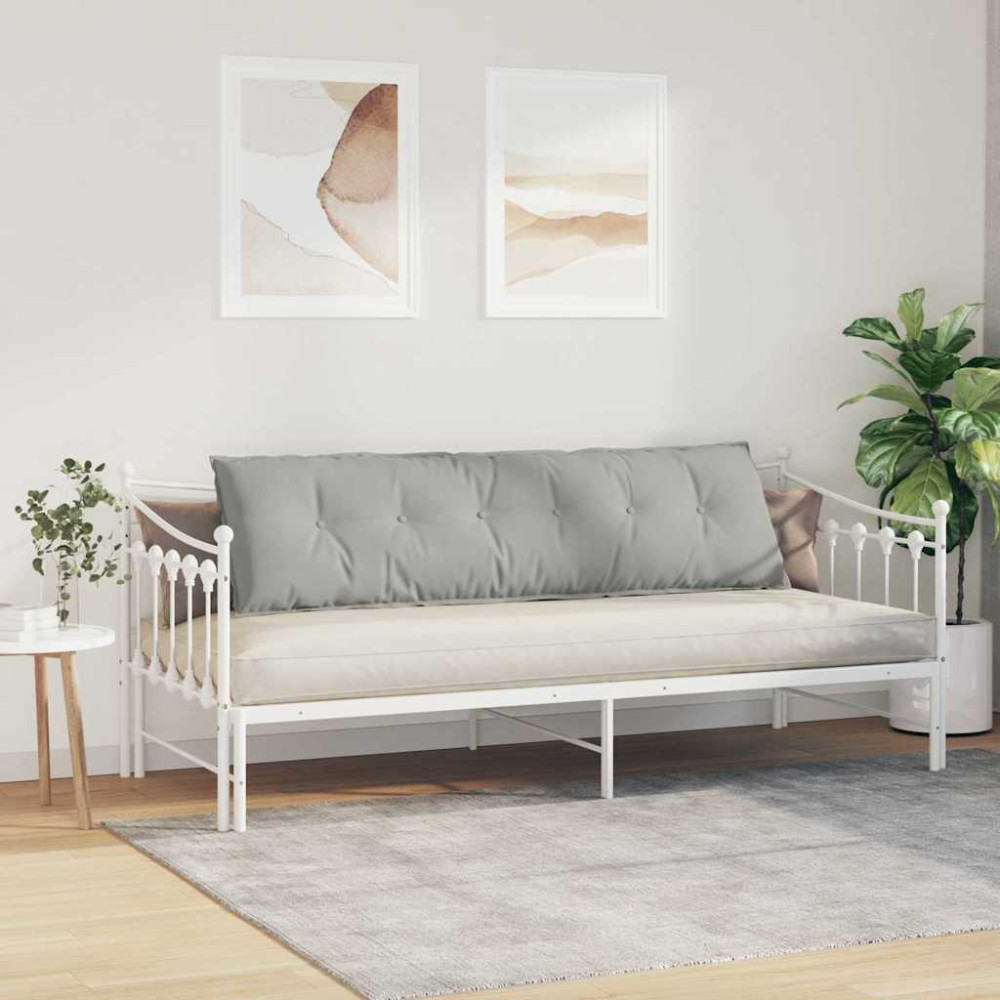 Produktbild för Ryggkudde Ljusgrå 180 x 50 cm Mikrofiber Tyg
