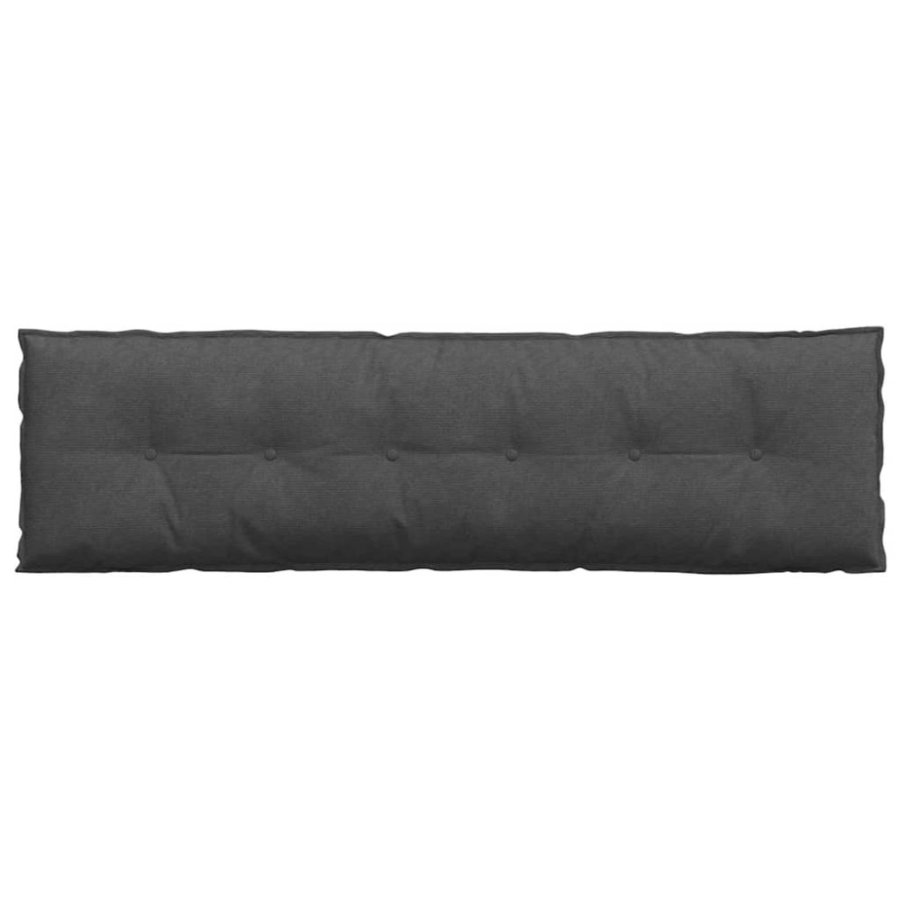Produktbild för Ryggkudde Mörkgrå 180 x 50 cm Kordread tyg