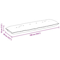 Produktbild för Ryggkudde Mörkgrå 180 x 50 cm Kordread tyg