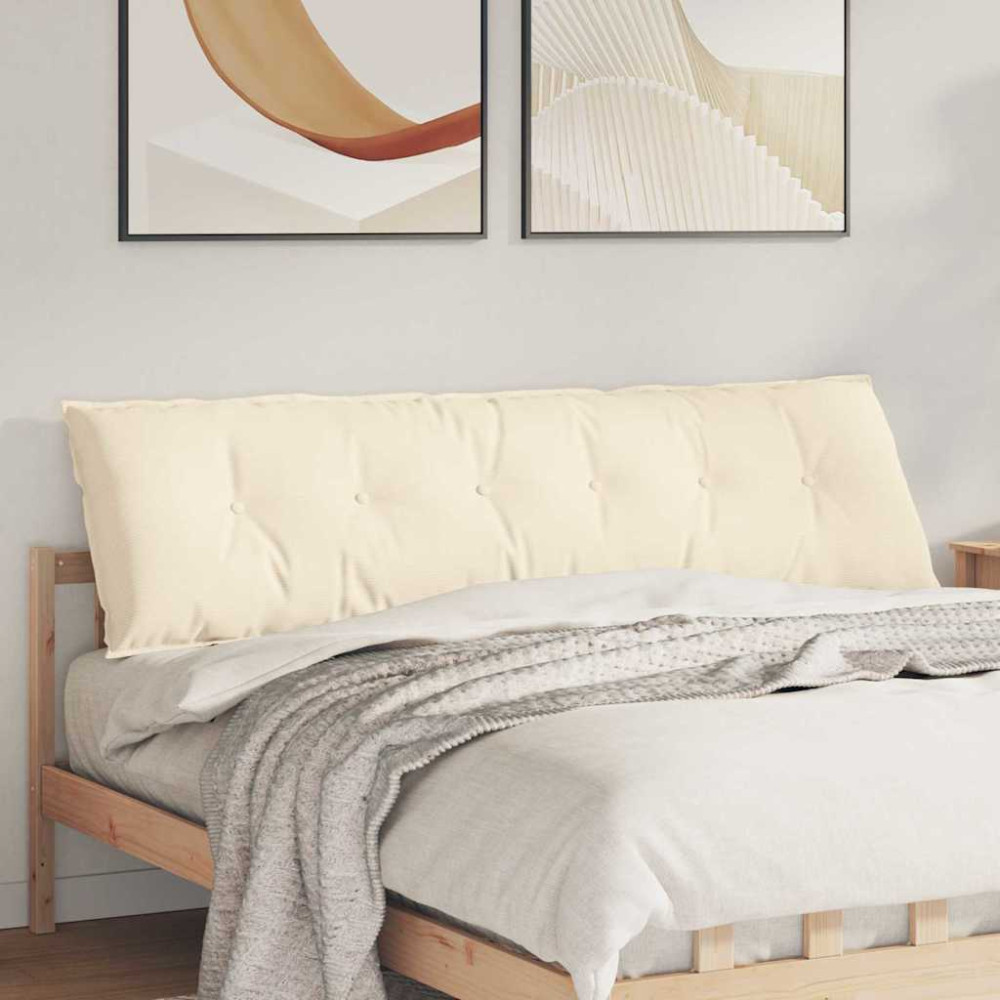 Produktbild för Ryggkudde Kräm 180 x 50 cm Kordread tyg