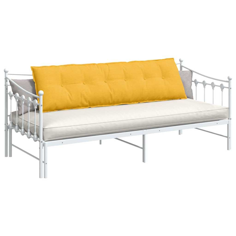 Produktbild för Ryggkudde Ljusgul 180 x 50 cm Kordread tyg