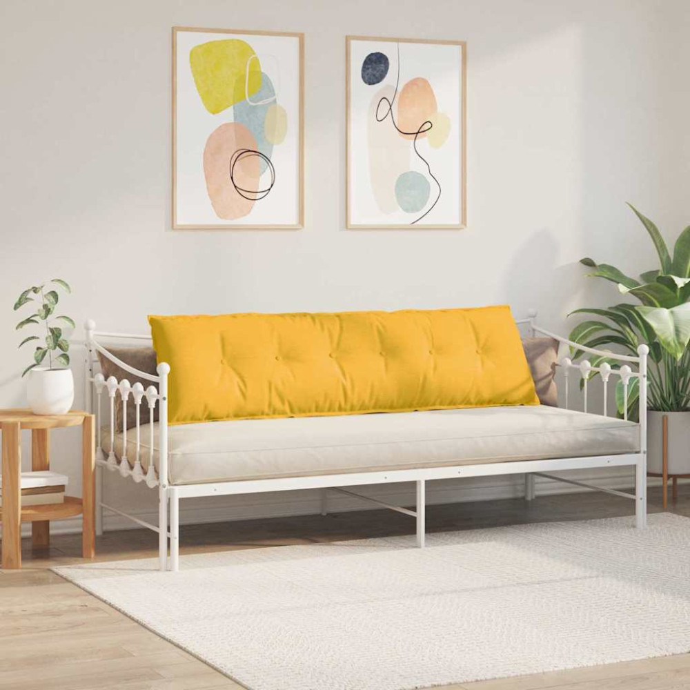 Produktbild för Ryggkudde Ljusgul 180 x 50 cm Kordread tyg
