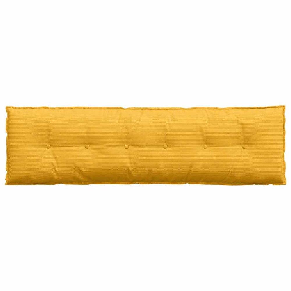 Produktbild för Ryggkudde Ljusgul 180 x 50 cm Kordread tyg