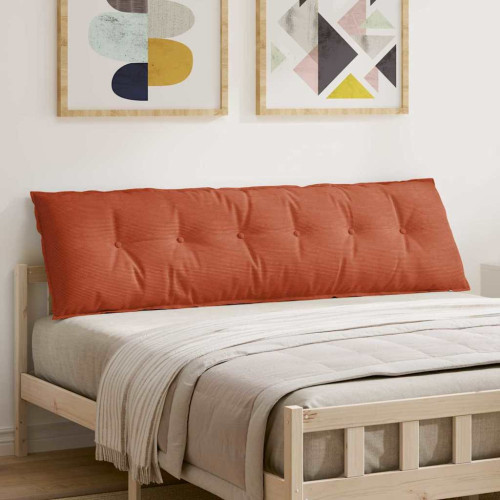 vidaXL Ryggkudde Röd orange 180 x 50 cm Kordread tyg