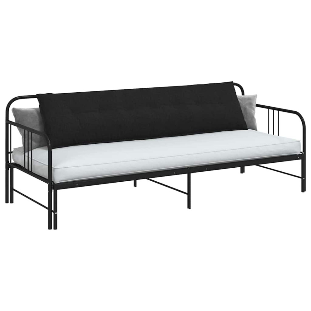 Produktbild för Ryggkudde Svart 200 x 19 x 50 cm tyg