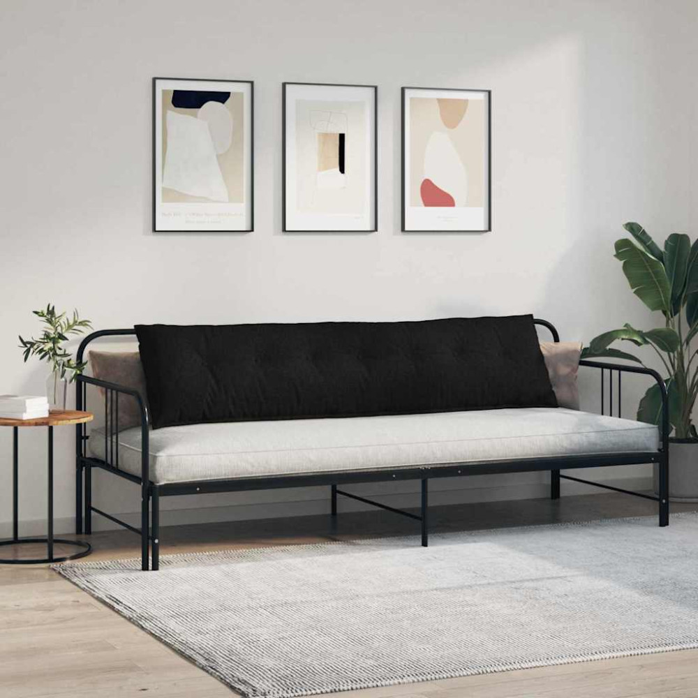Produktbild för Ryggkudde Svart 200 x 19 x 50 cm tyg