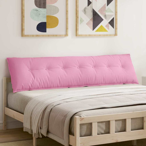 vidaXL Ryggkudde Rosa 200 x 19 x 50 cm tyg
