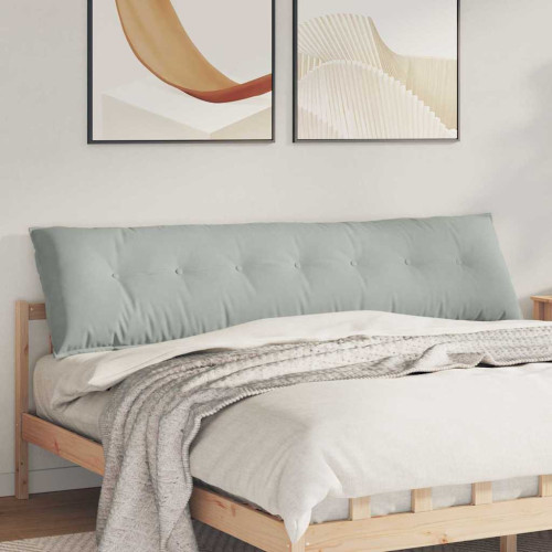 vidaXL Ryggkudde Ljusgrå 200 x 50 cm Kordread tyg