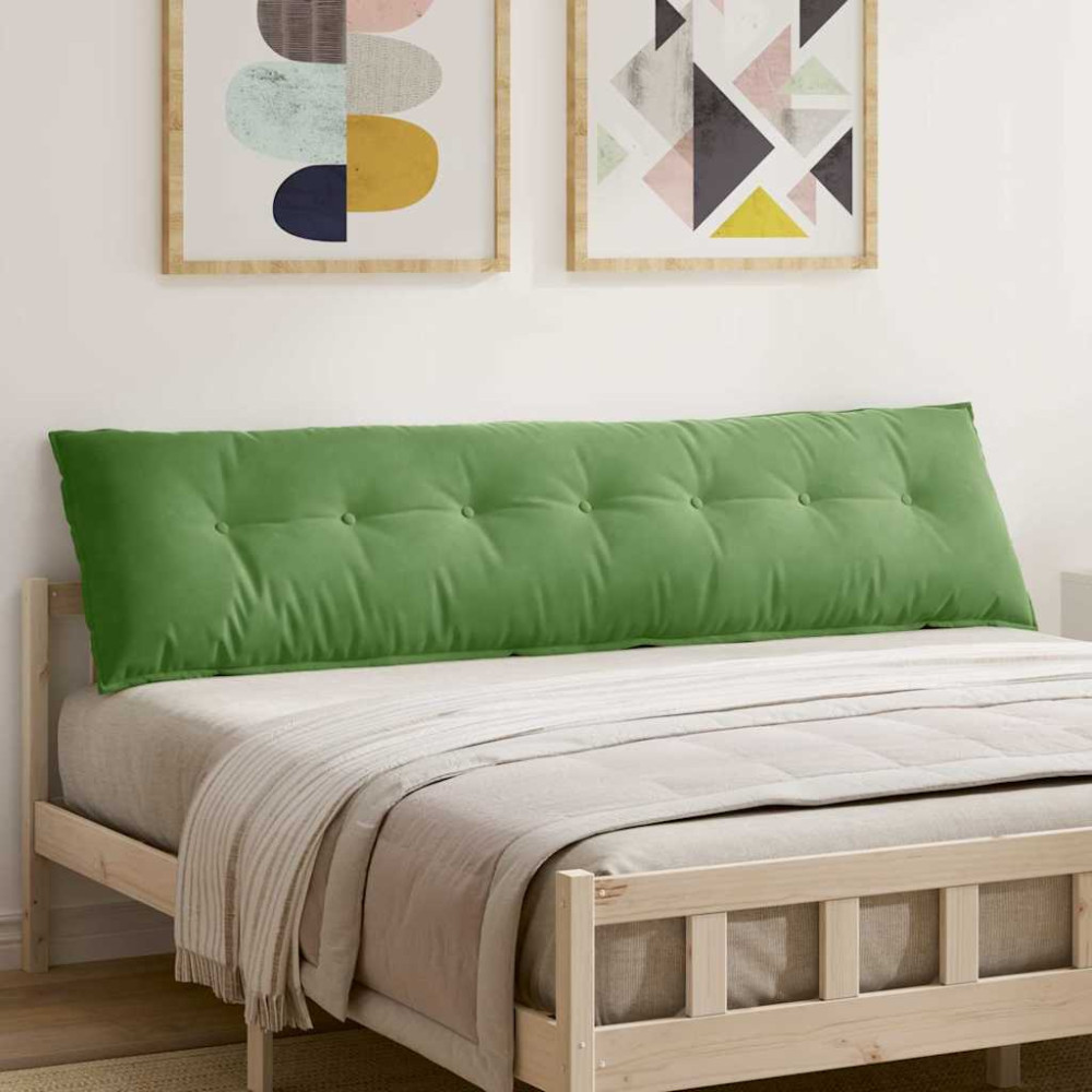 Produktbild för Ryggkudde Ljusgrön 200 x 50 cm Kordread tyg