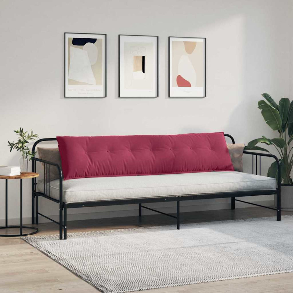 Produktbild för Ryggkudde Vinröd 200 x 50 cm Kordread tyg