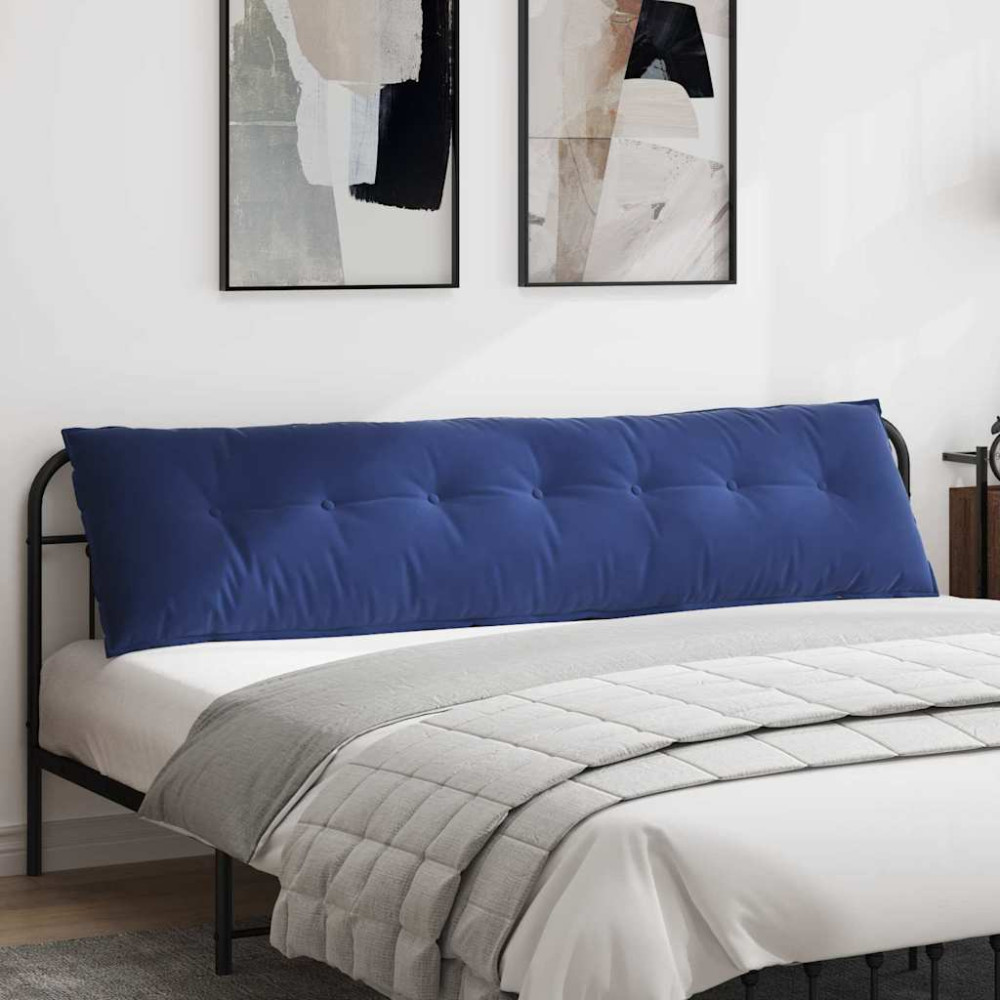 Produktbild för Ryggkudde Polisblå 200 x 50 cm Kordread tyg