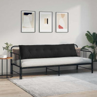 Produktbild för Ryggkudde Svart 200 x 50 cm Mikrofiber Tyg