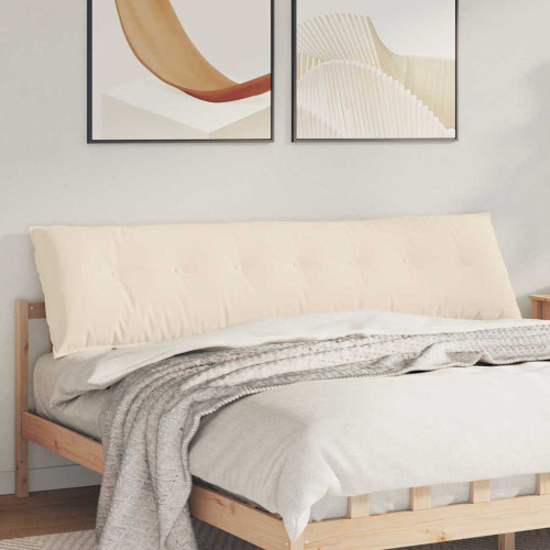 vidaXL Ryggkudde Beige 200 x 50 cm Mikrofiber Tyg