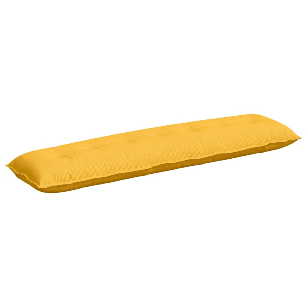 Produktbild för Ryggkudde Ljusgul 200 x 50 cm Kordread tyg