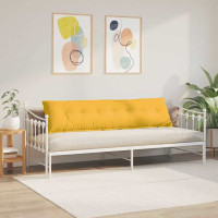 Produktbild för Ryggkudde Ljusgul 200 x 50 cm Kordread tyg