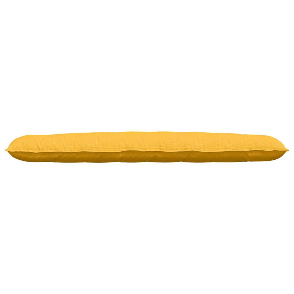 Produktbild för Ryggkudde Ljusgul 200 x 50 cm Kordread tyg