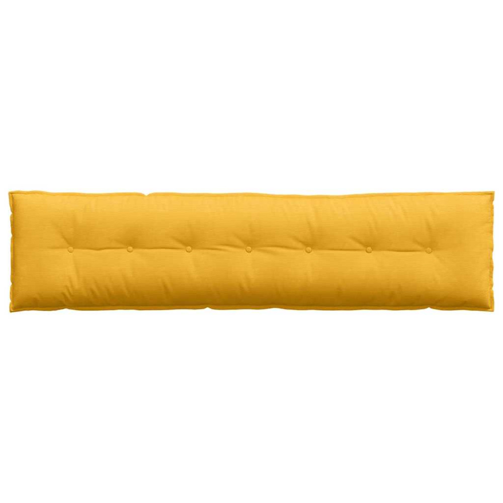 Produktbild för Ryggkudde Ljusgul 200 x 50 cm Kordread tyg