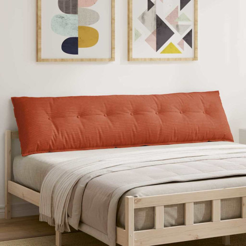 vidaXL Ryggkudde Röd orange 200 x 50 cm Kordread tyg