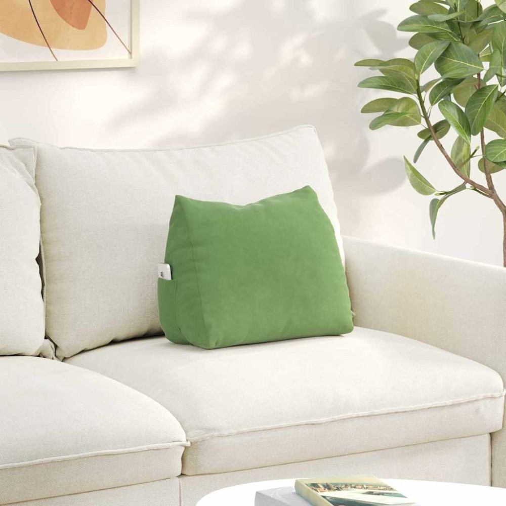 Produktbild för Ryggkudde Ljusgrön 45 x 20 x 35 cm Kordread tyg