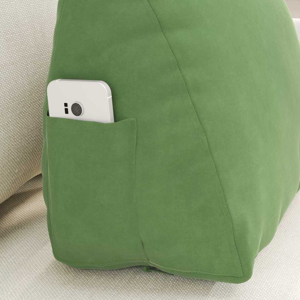 Produktbild för Ryggkudde Ljusgrön 45 x 20 x 35 cm Kordread tyg