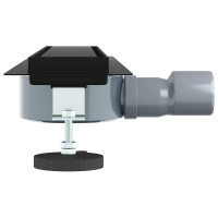 Produktbild för Duschavlopp 2-i-1 med 360° Siphon Svart 50 cm