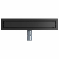 Produktbild för Duschavlopp 2-i-1 med 360° Siphon Svart 50 cm