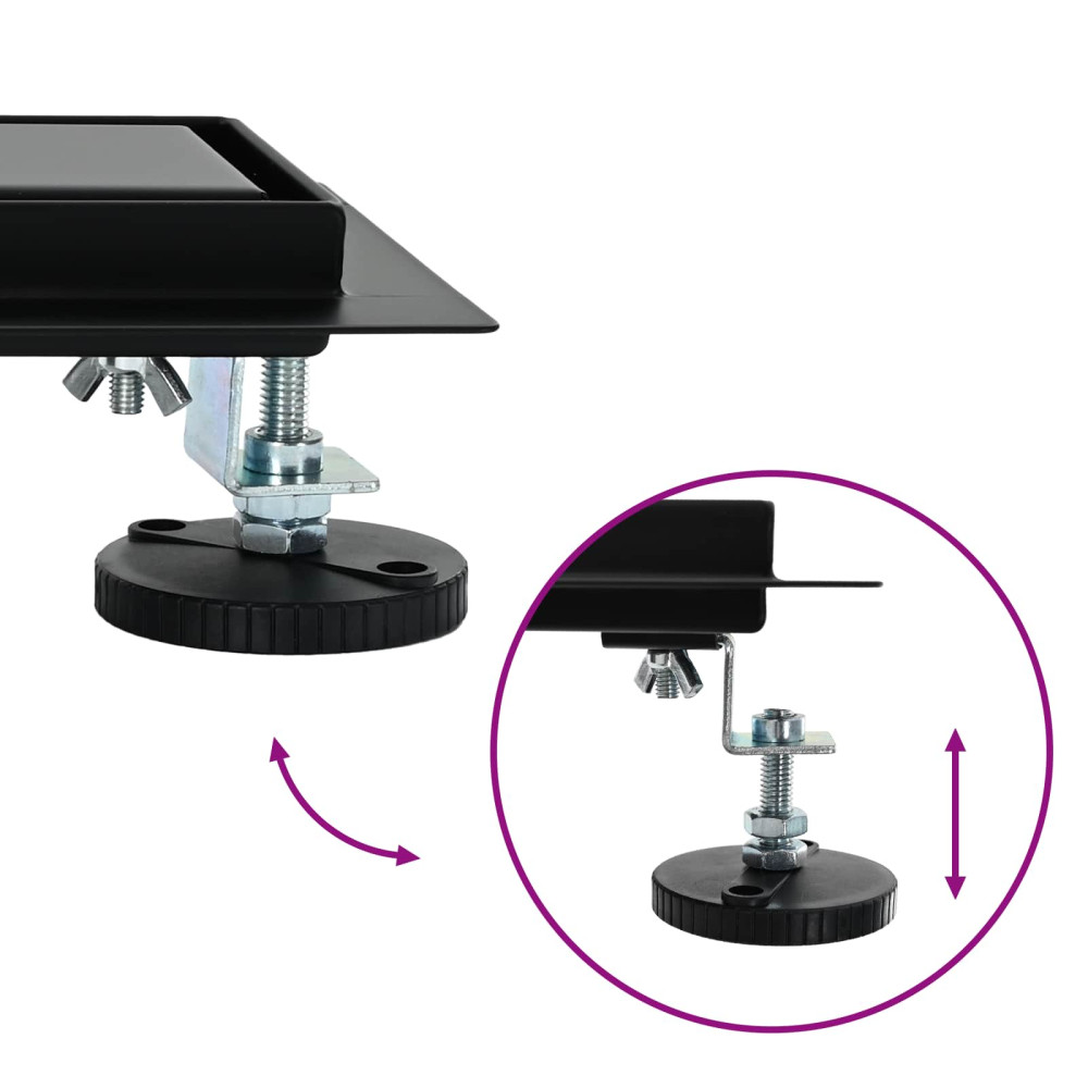 Produktbild för Duschavlopp 2-i-1 med 360° Siphon Svart 60 cm
