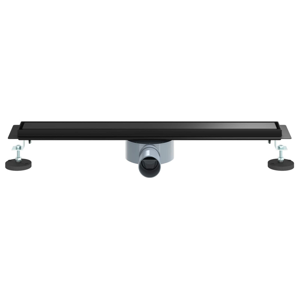 Produktbild för Duschavlopp 2-i-1 med 360° Siphon Svart 60 cm