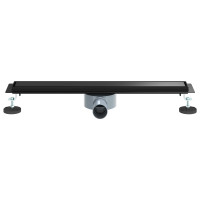 Produktbild för Duschavlopp 2-i-1 med 360° Siphon Svart 60 cm